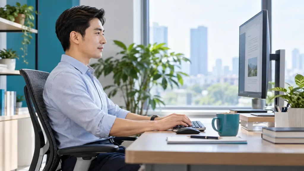 Màn hình đặt quá gần hay quá cao: cách kiểm tra góc nhìn khi làm việc