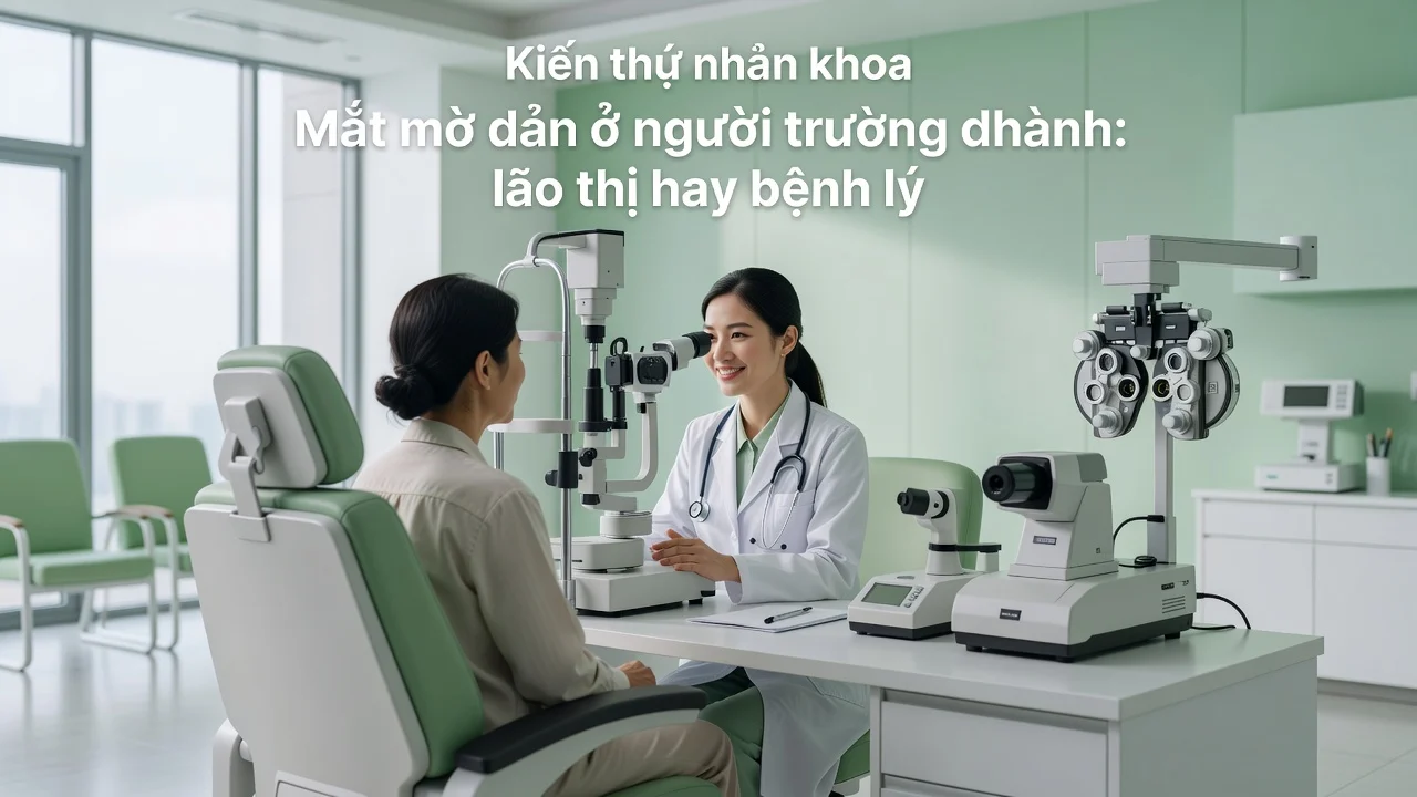 Mắt mờ dần ở người trưởng thành: lão thị hay bệnh lý